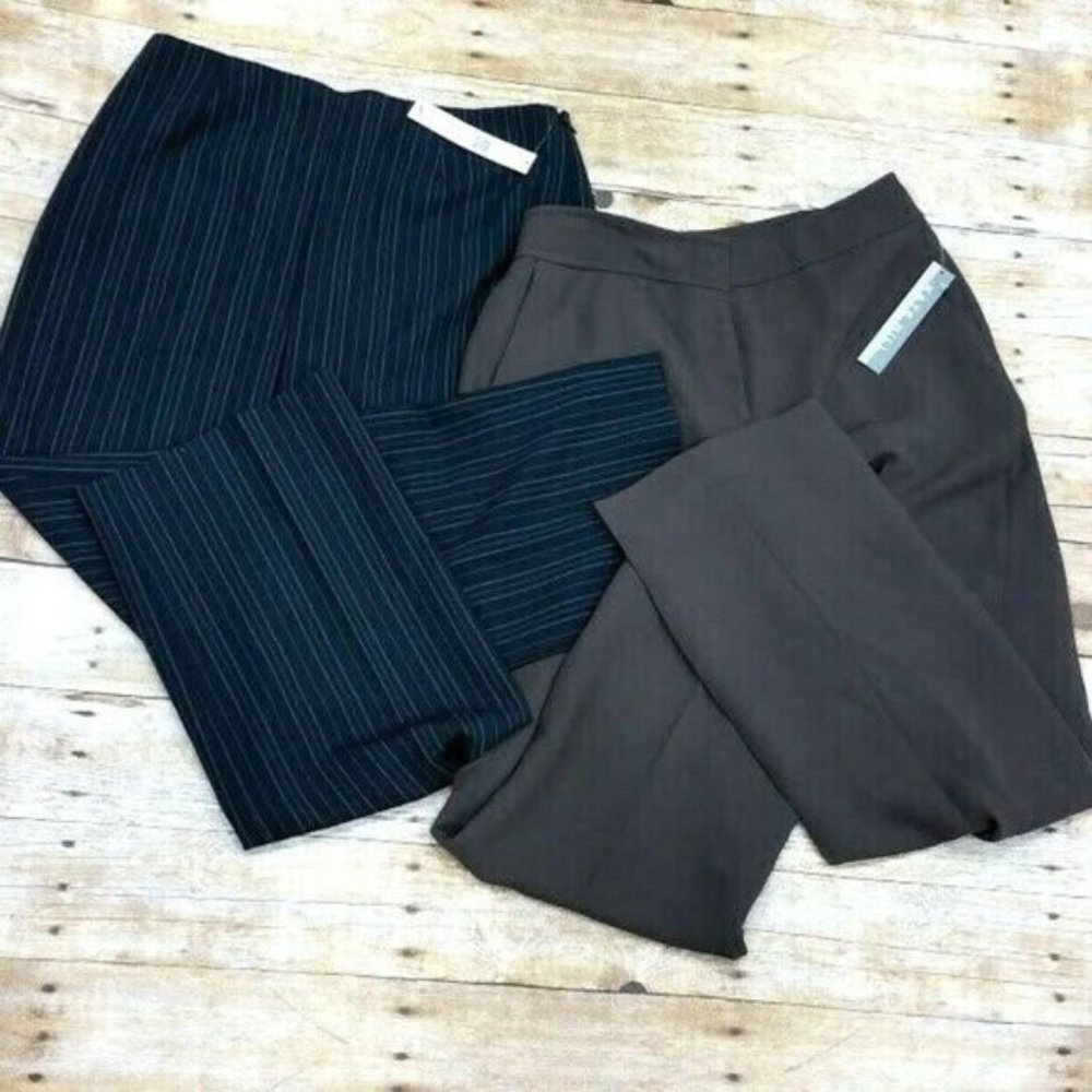 2 NWT Kate Hill Black/ wool , Brown dress pants